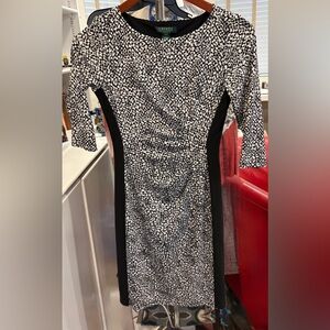 Lauren Ralph Lauren Monochrome Long Sleeve Dress